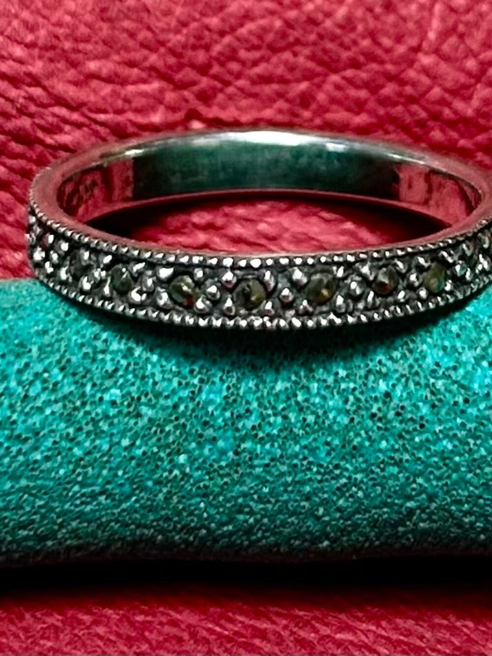 Marcasite 925 Silver Ring Size 9